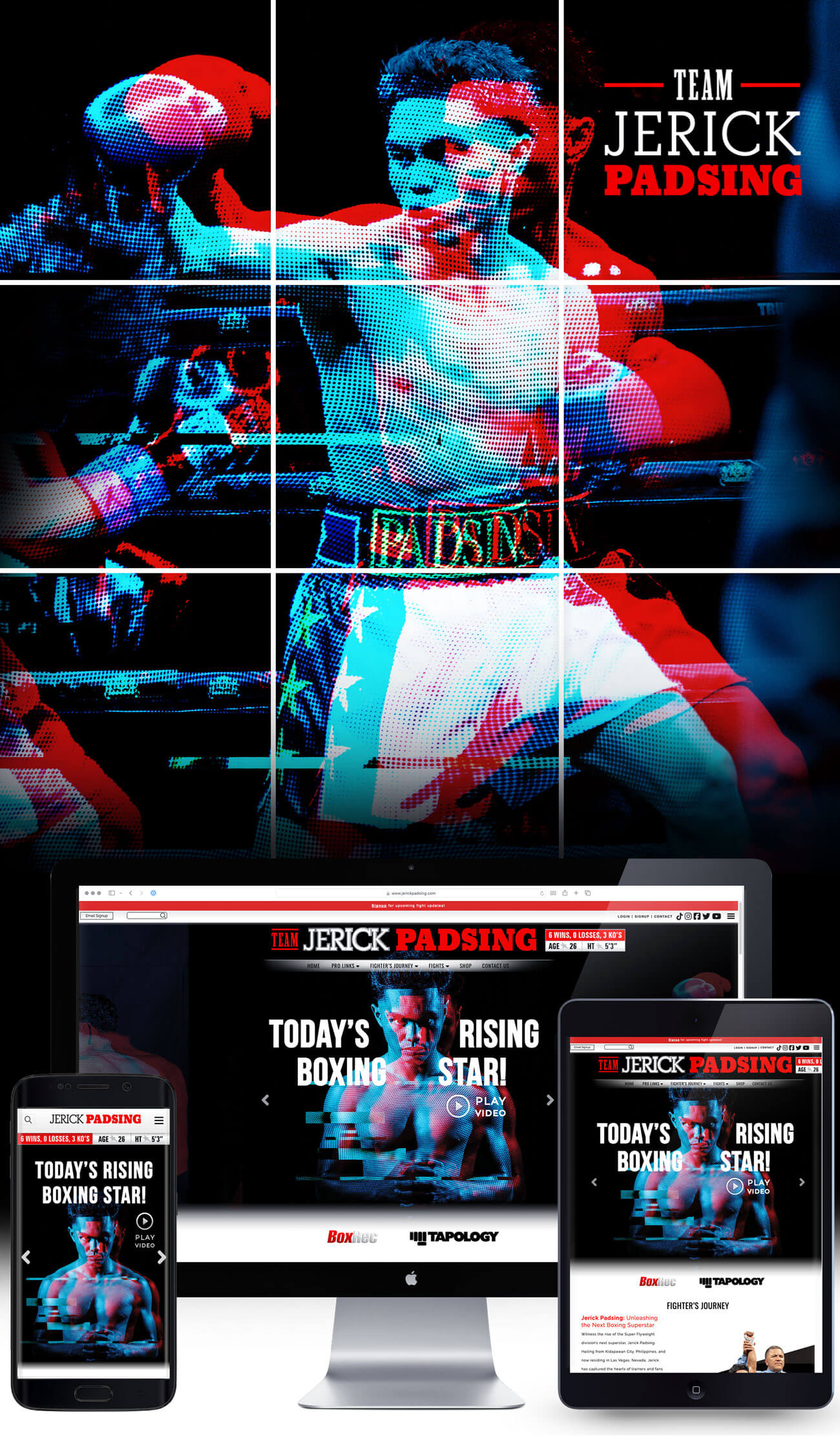 Brand Identity, Logo Design, Website Design and Development for <b>JerickPadsing.com</b>